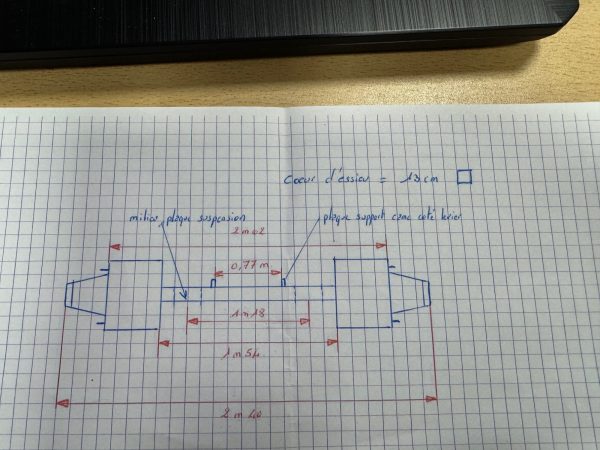 ESSIEU FRUEHAUF  FREIN TAMBOUR